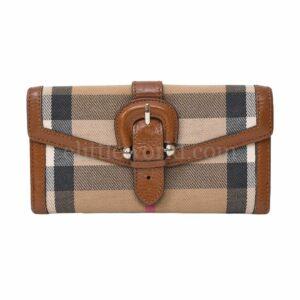 【二手】BURBERRY NOVA CHECK 垂蓋長錢包 S3845