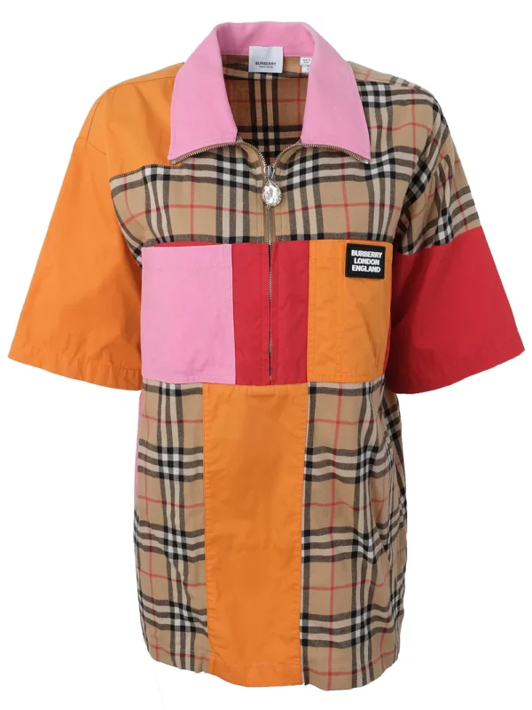 【二手】BURBERRY 格紋印花拼接襯衫 S