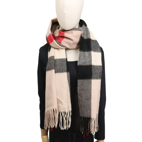 【未使用品】BURBERRY 格子圍巾 S3840