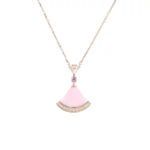 【二手】BVLGARI DIVAS’ DREAM 18K 粉红色蛋白石玫瑰金項鍊 PD1462