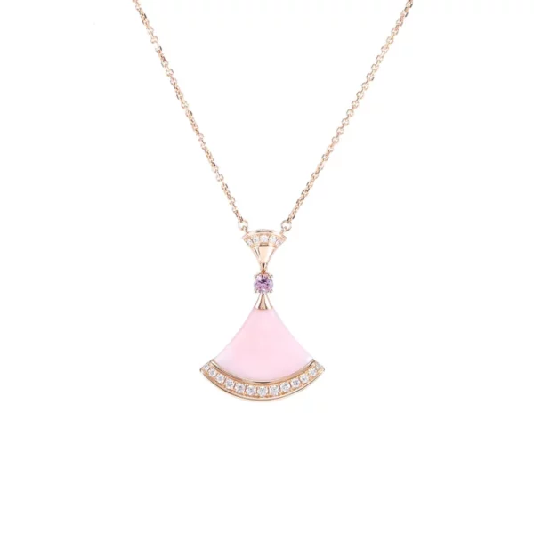 【二手】BVLGARI DIVAS’ DREAM 18K 粉红色蛋白石玫瑰金項鍊 PD1462