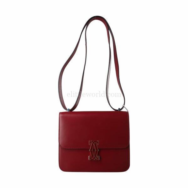 【二手】CARTIER DOUBLE C DE CARTIER 迷你肩背袋 VV2346