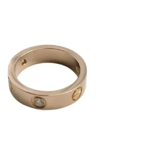 【二手】CARTIER LOVE 玫瑰金鑽石戒指 B4087500 VV2507