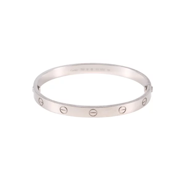 【二手】CARTIER LOVE 白金寬版手鐲 YY1010