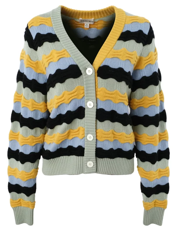 【二手】CARVEN V領羊毛針織開衫 M
