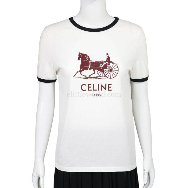 【未使用品】CELINE 復古馬車T恤 S E17088