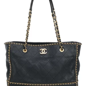 【二手】CHANEL 鏈條綴飾托特包