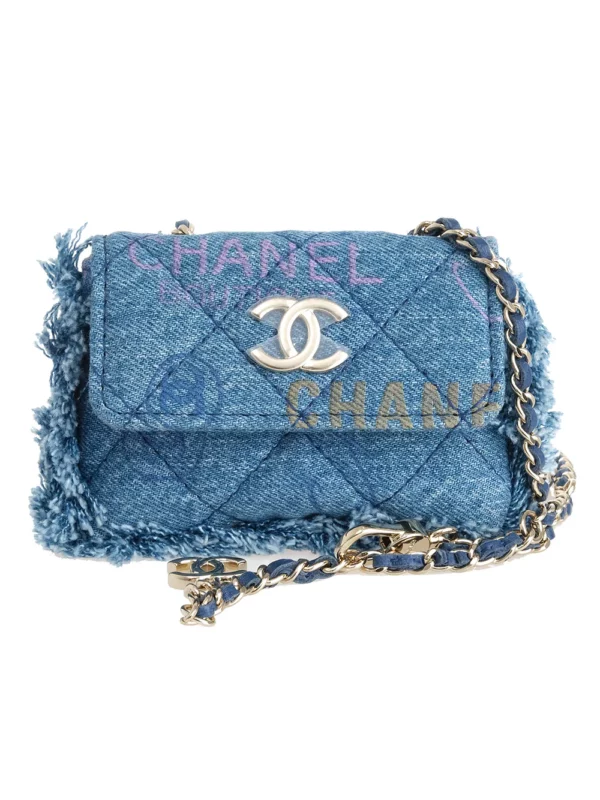 【二手】CHANEL 塗鴉流蘇牛仔腰包
