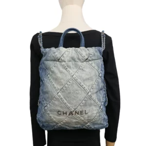 【二手】CHANEL 22 BAG 黑色背包 PD1962