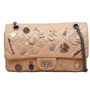 【二手】CHANEL 2.55 5號蝴蝶徽章垂蓋手袋 YY1035