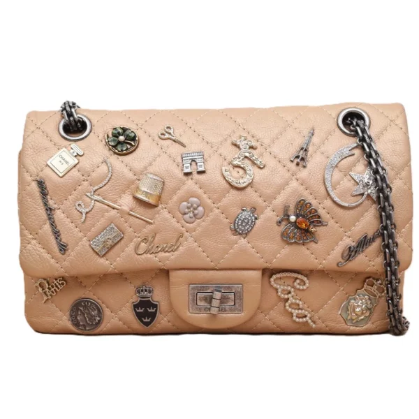 【二手】CHANEL 2.55 5號蝴蝶徽章垂蓋手袋 YY1035