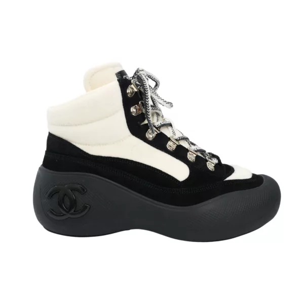 【全新】CHANEL 拼色雪地靴 37 E22174