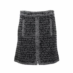 【二手】CHANEL 呢絨半身裙 40 P42256 E14377