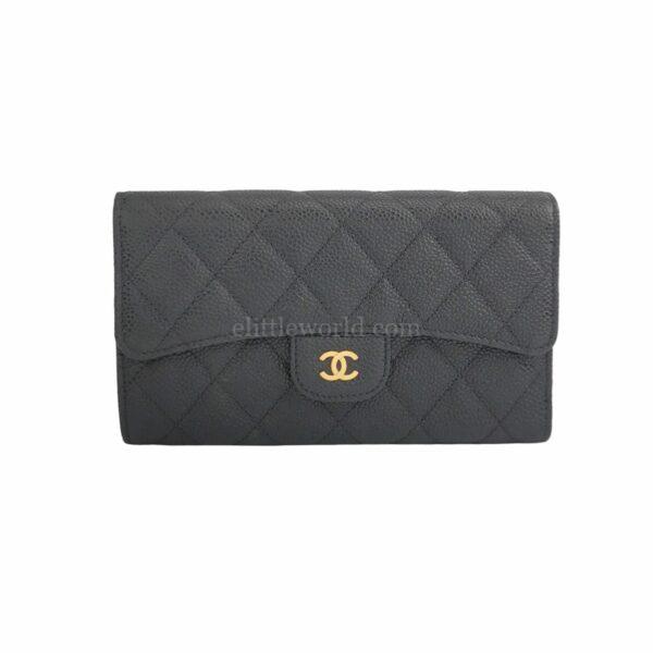 【二手】CHANEL 經典垂蓋長銀包 A31506 VV2264