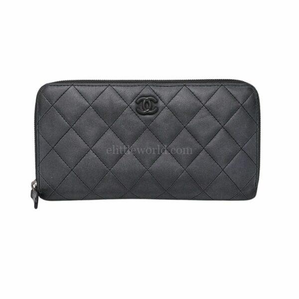 【二手】CHANEL 拉鏈長銀包 A68665 S3633