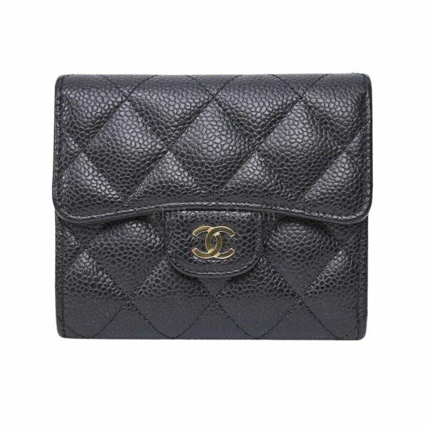 【二手】CHANEL 經典款細號垂蓋銀包 A82288 S3797