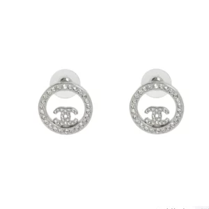 【二手】CHANEL 水晶圓形耳環 A96562 RR1200