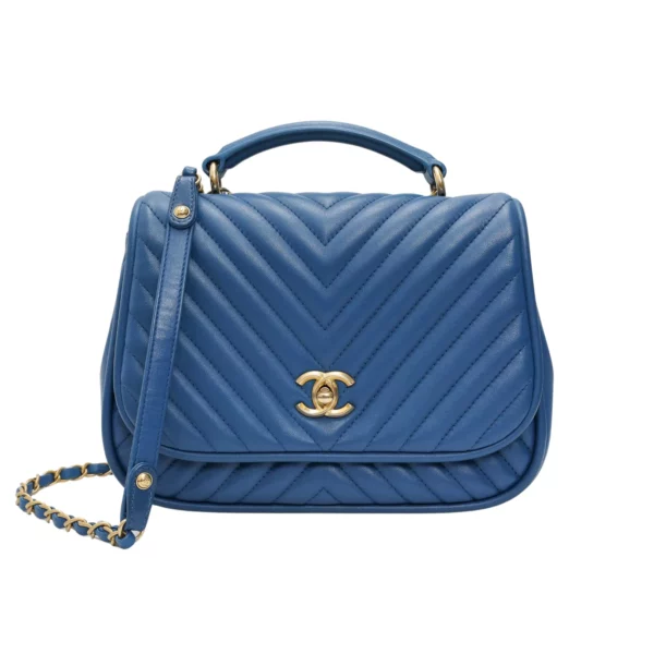 【二手】CHANEL 帶頂部提把垂蓋手袋 A98792 E21344