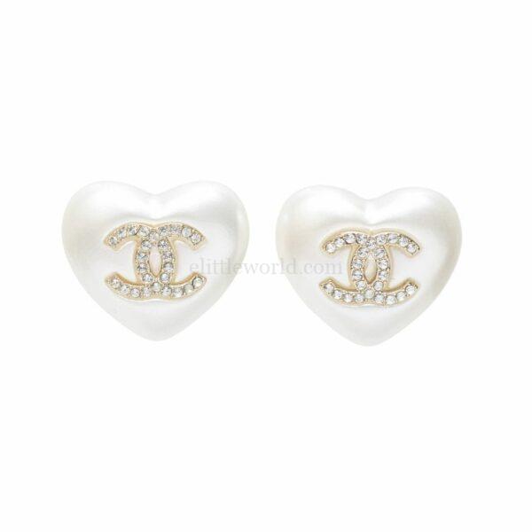 【未使用品】CHANEL 水晶珍珠耳環 AB7011 E20086