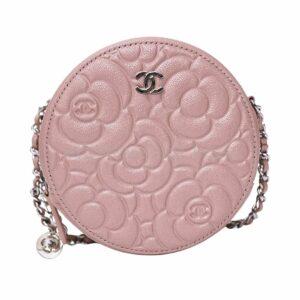 【未使用品】CHANEL 山茶花圓型鏈條手袋 AP0118 S3581