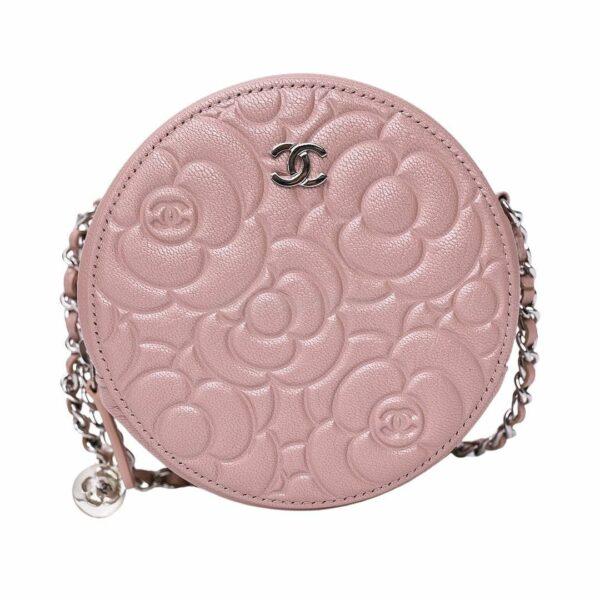 【未使用品】CHANEL 山茶花圓型鏈條手袋 AP0118 S3581