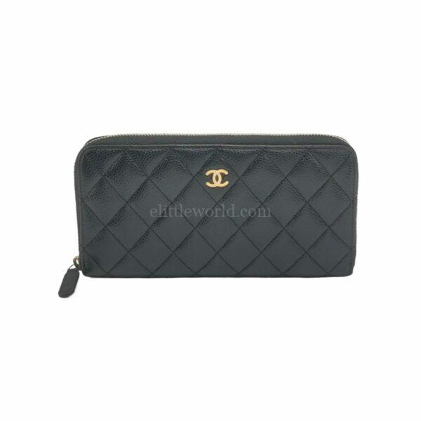 【二手】CHANEL 經典拉鏈長銀包 AP0242 VV2294