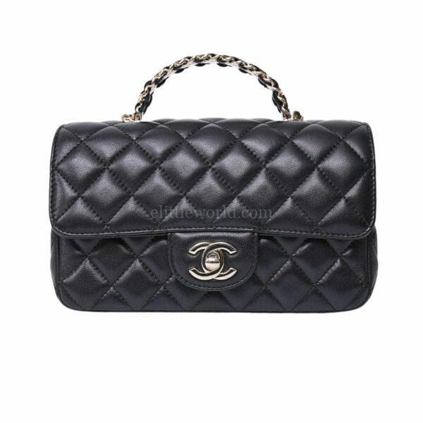 【二手】 CHANEL 迷你頂部提把翻蓋包 AS4141 E19567
