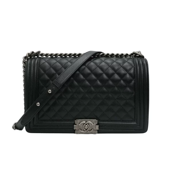 【二手】CHANEL BOY 中號翻蓋袋 A92193 E21594