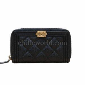 【二手】CHANEL BOY CHANEL 拉鍊錢包 A80566 VV1840
