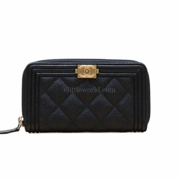 【二手】CHANEL BOY CHANEL 拉鍊錢包 A80566 VV1840