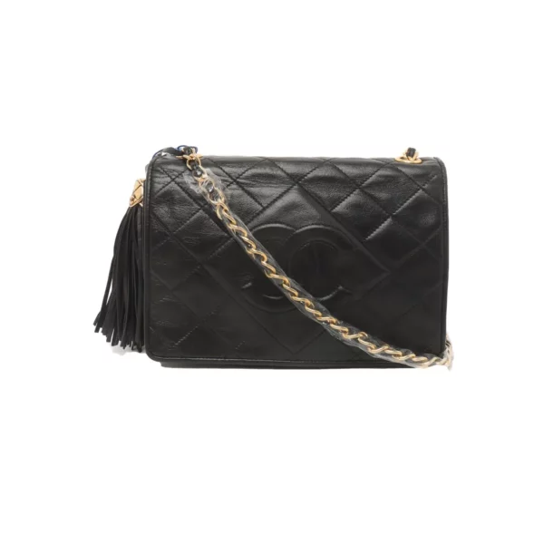 【二手】CHANEL CAMERA CASE 黑色肩背包 PD1185