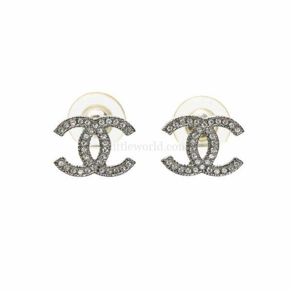 【二手】CHANEL CC 水晶耳環 A85550 E18617
