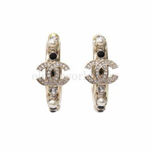 【全新】CHANEL CC 水晶珍珠耳環 ABB988 E19849