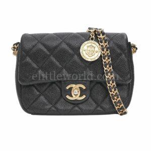 【二手】CHANEL CC 錢幣迷你垂蓋手袋 AS2482 E23257