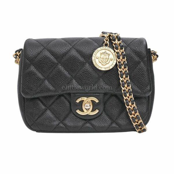 【二手】CHANEL CC 錢幣迷你垂蓋手袋 AS2482 E23257