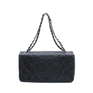 【二手】CHANEL CC BOX 黑色鏈條手袋 PD1195