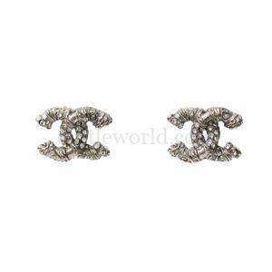 【二手】CHANEL CC 水晶耳環 E18415