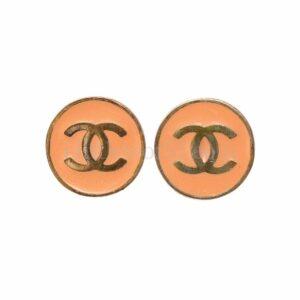 【中古】CHANEL CC 圓型夾式耳環 E18519