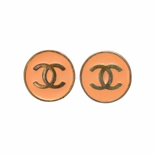 【中古】CHANEL CC 圓型夾式耳環 E18519