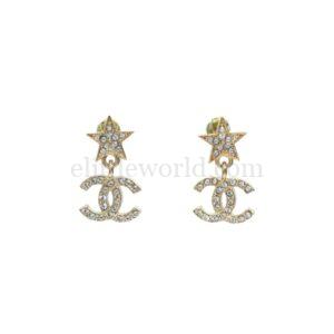 【二手】CHANEL CC 吊墜耳環 E18807