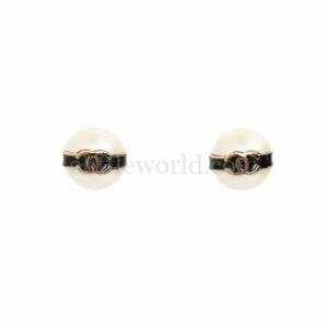 【全新】CHANEL CC 珍珠球型耳環 E19049