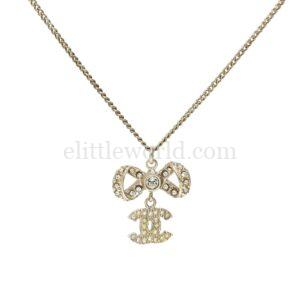 【二手】CHANEL CC 蝴蝶結項鍊 E19562