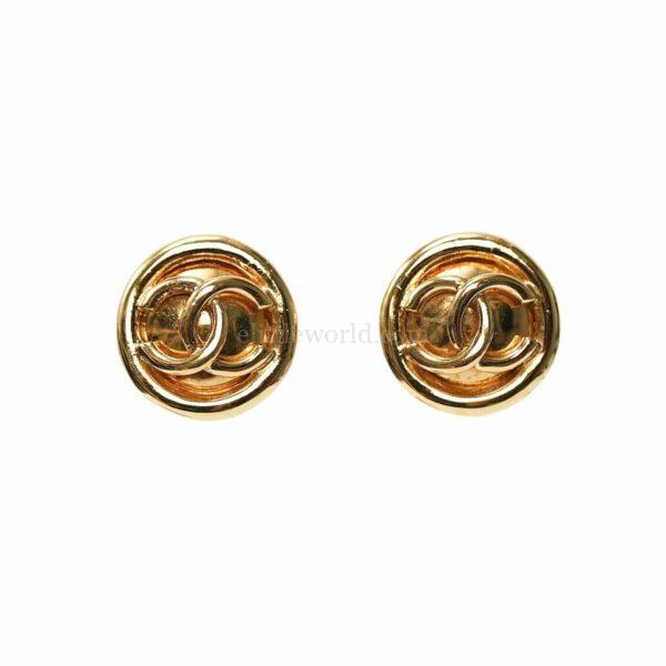 【中古】CHANEL CC 圓型夾式耳環E19635