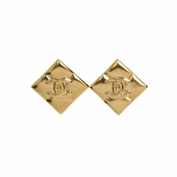 【全新】CHANEL CC 方型耳環 E19847
