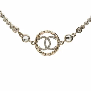 【二手】CHANEL CC 水晶短項鏈 E22323