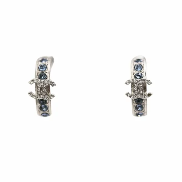 【未使用品】CHANEL CC 水晶耳環 E22517