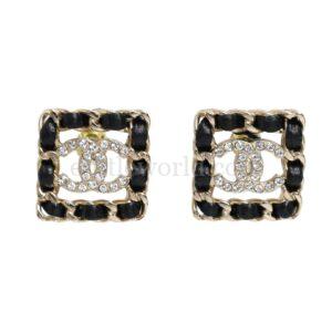 【二手】CHANEL CC 方型耳環 E23064