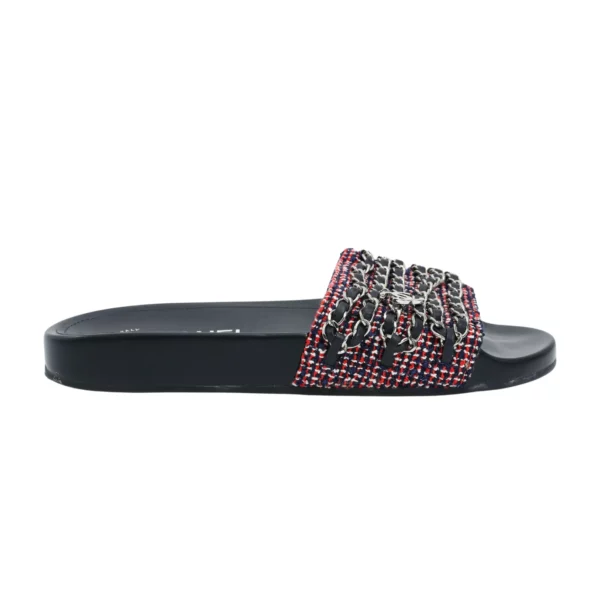 【二手】CHANEL 鏈條 CC 橡膠拖鞋 G31627 37 E22154