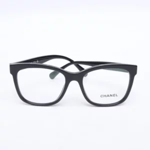 【二手】CHANEL CC Logo 銀字黑色眼鏡 PD1104