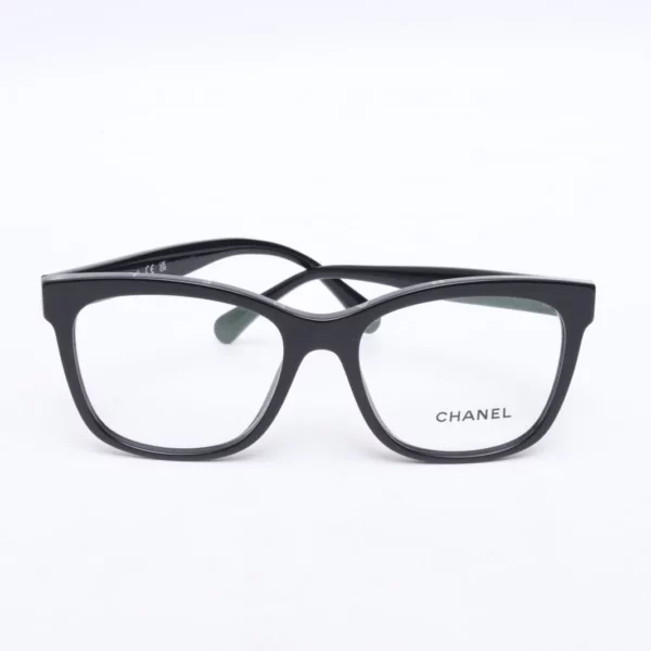 【二手】CHANEL CC Logo 銀字黑色眼鏡 PD1104